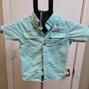 Magellan Outdoors Kid Fish Gear Moisture Wicking Short Sleeve Button Up Shirt 2T